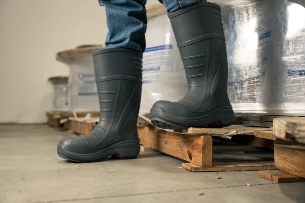 New Servus WRK-LT Industrial EVA boots worn at work
