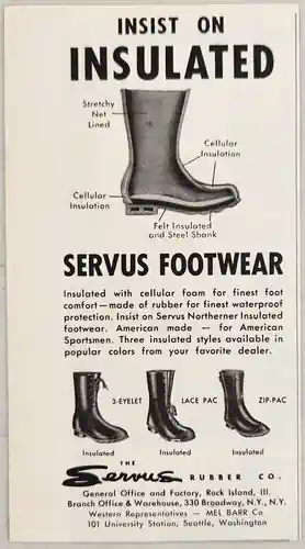 Servus insulated boot ad 1962